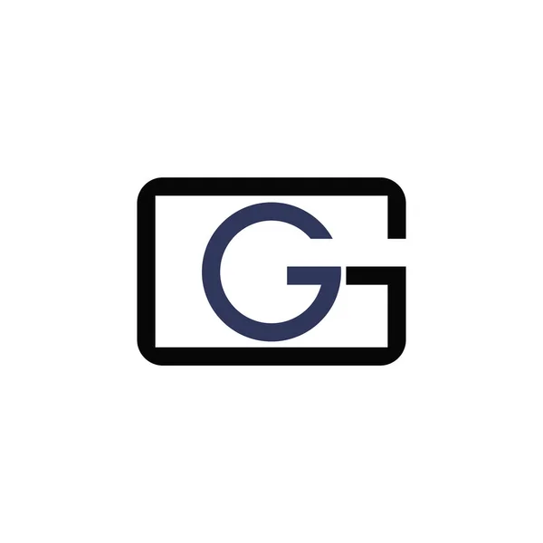 İlk harf gg logo tasarım şablonu — Stok Vektör