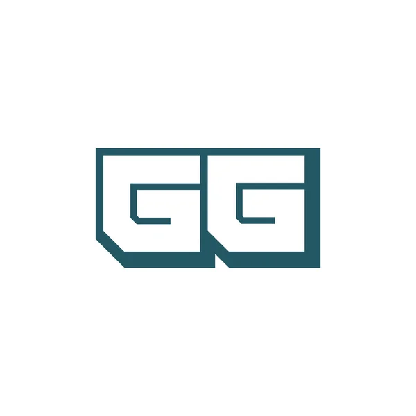 Initiële letter gg logo ontwerp template — Stockvector