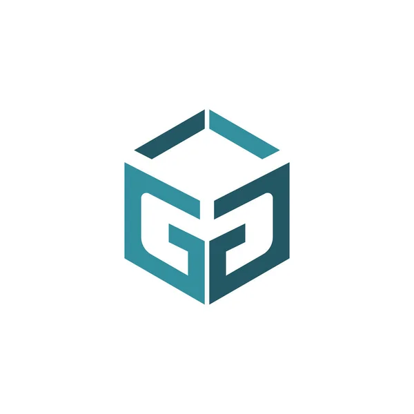 Lettera iniziale gg logo modello di design — Vettoriale Stock