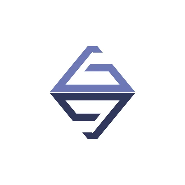 Kezdeti betű gg logó tervezési sablon — Stock Vector