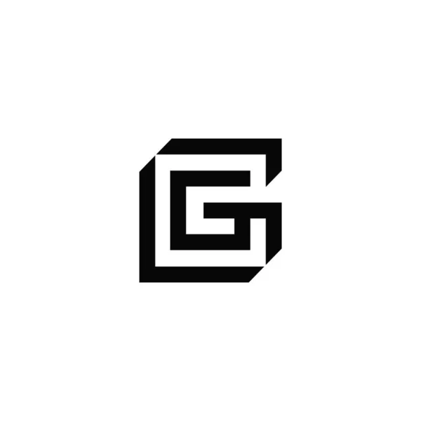 Modelo de design de logotipo gg carta inicial — Vetor de Stock