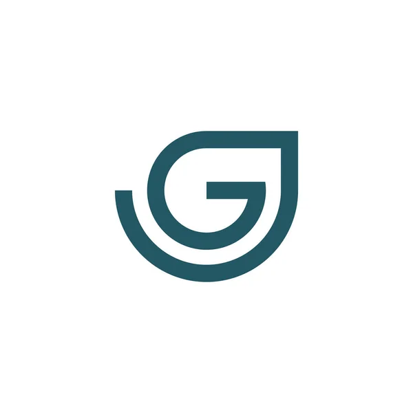 Initial letter gg logo design template — 스톡 벡터