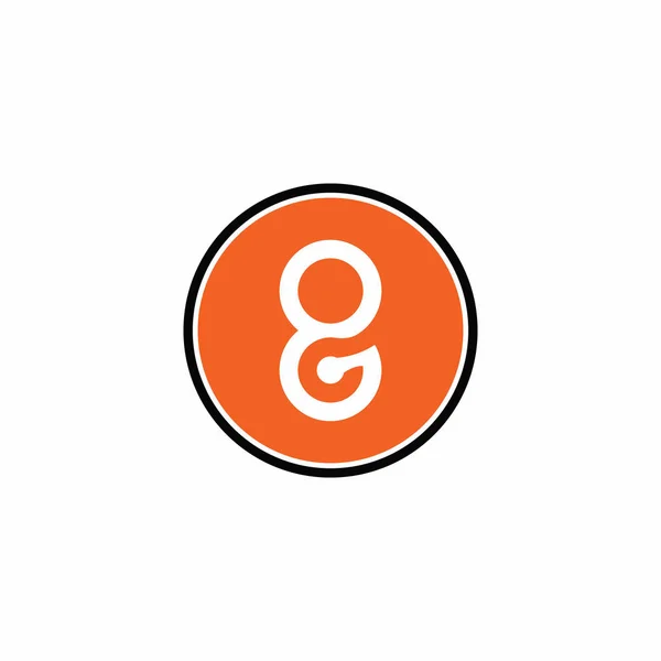 Initiële letter gg logo ontwerp template — Stockvector
