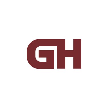 İlk harf gh veya hg logo vektör tasarım şablonu