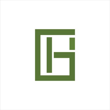 İlk harf gh veya hg logo vektör tasarım şablonu