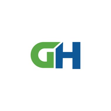 İlk harf gh veya hg logo vektör tasarım şablonu