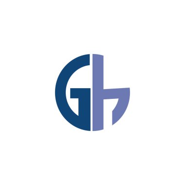 İlk harf gh veya hg logo vektör tasarım şablonu