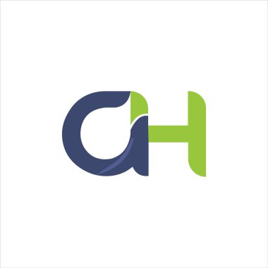 İlk harf gh veya hg logo vektör tasarım şablonu