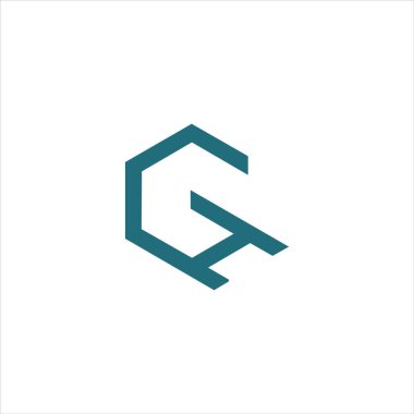 İlk harf gh veya hg logo vektör tasarım şablonu