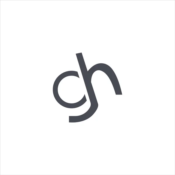 Initial letter gh or hg logo vector design template — 스톡 벡터