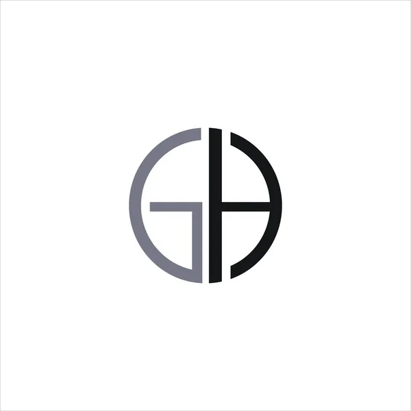 İlk harf gh veya hg logo vektör tasarım şablonu — Stok Vektör