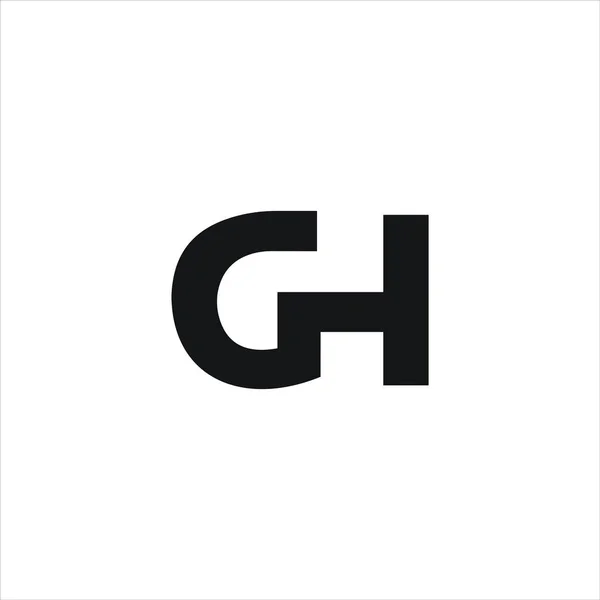 Initial letter gh or hg logo vector design template — 스톡 벡터