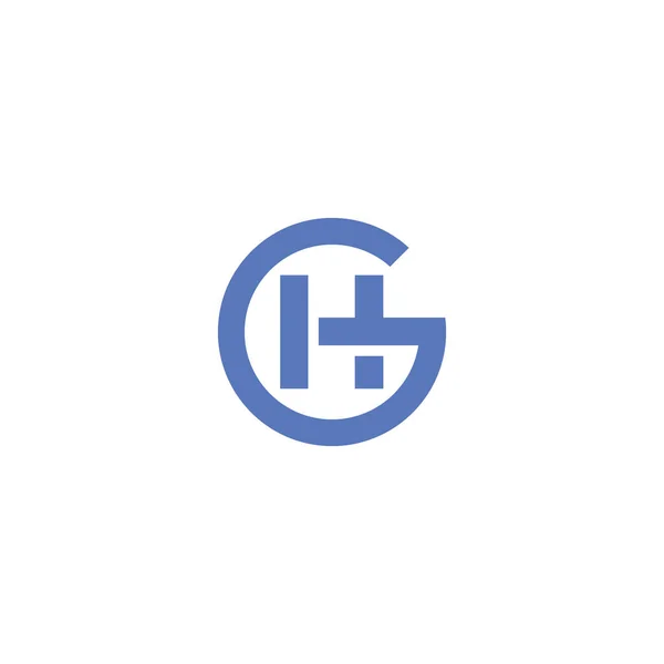 Initial letter gh or hg logo vector design template — Stock Vector