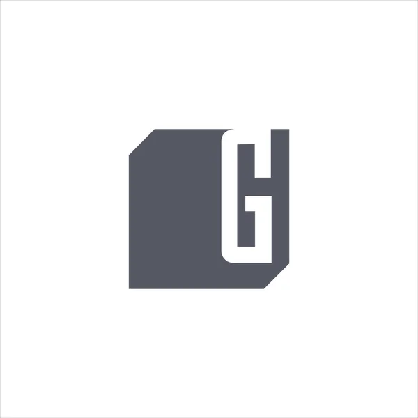 Modello iniziale di disegno vettoriale del logo gh o hg — Vettoriale Stock