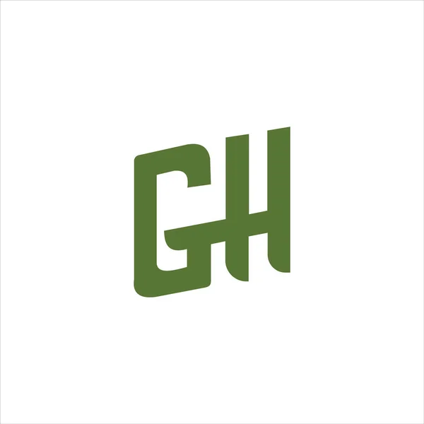 Initial letter gh or hg logo vector design template — 스톡 벡터