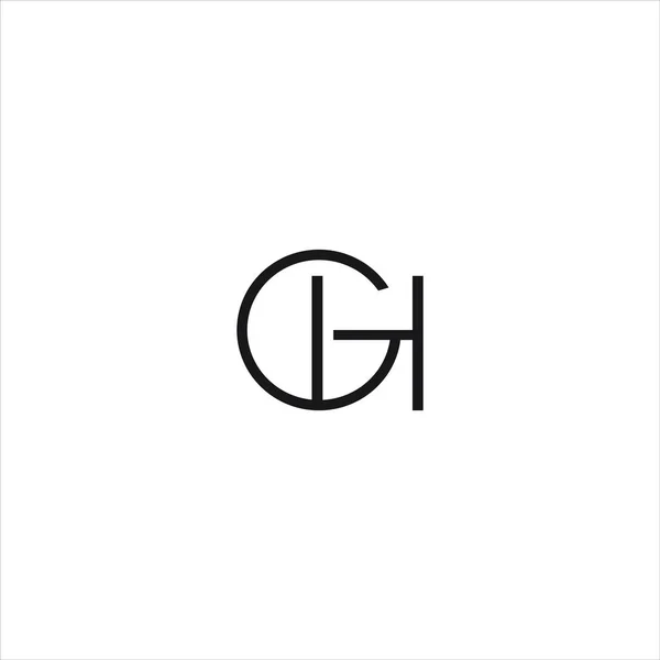Πρότυπο σχεδιασμού διανύσματος λογότυπου του αρχικού γράμματος gh ή hg — Διανυσματικό Αρχείο