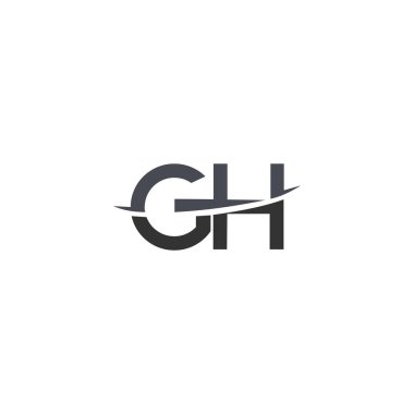 İlk harf gh veya hg logo vektör tasarım şablonu