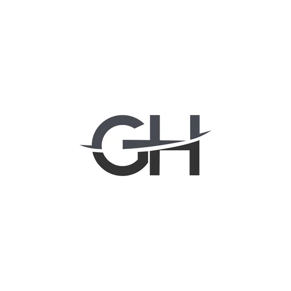 Initial letter gh or hg logo vector design template — 스톡 벡터