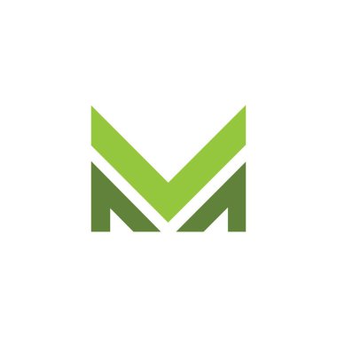 İlk harf m logo vektör tasarım şablonu
