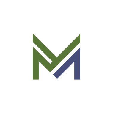 İlk harf m logo vektör tasarım şablonu