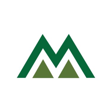 İlk harf m logo vektör tasarım şablonu