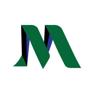 İlk harf m logo vektör tasarım şablonu