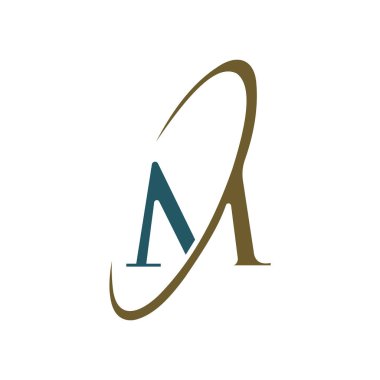 İlk harf m logo vektör tasarım şablonu