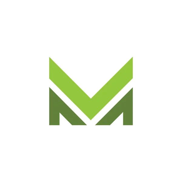 Modelo inicial de desenho do vetor do logotipo da letra m — Vetor de Stock