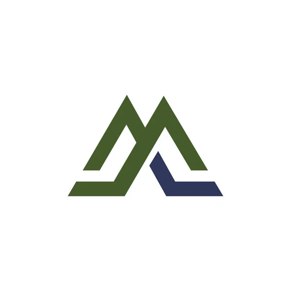 İlk harf m logo vektör tasarım şablonu — Stok Vektör