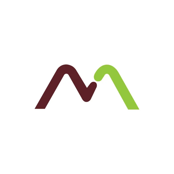 İlk harf m logo vektör tasarım şablonu — Stok Vektör