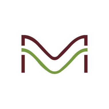 İlk harf m logo vektör tasarım şablonu