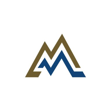 İlk harf m logo vektör tasarım şablonu