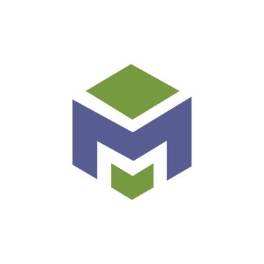 İlk harf m logo vektör tasarım şablonu