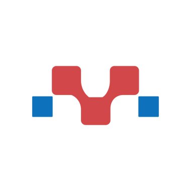 İlk harf m logo vektör tasarım şablonu