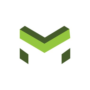 İlk harf m logo vektör tasarım şablonu