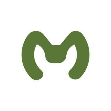 İlk harf m logo vektör tasarım şablonu