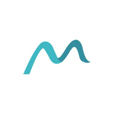 İlk harf m logo vektör tasarım şablonu