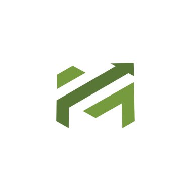 İlk harf m logo vektör tasarım şablonu