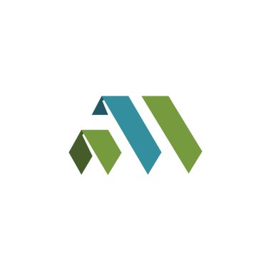 İlk harf m logo vektör tasarım şablonu