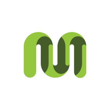 İlk harf m logo vektör tasarım şablonu