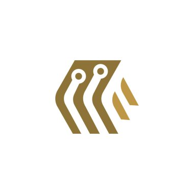 İlk harf m logo vektör tasarım şablonu