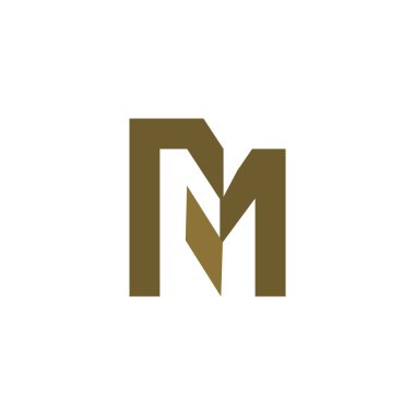İlk harf m logo vektör tasarım şablonu
