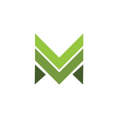 İlk harf m logo vektör tasarım şablonu