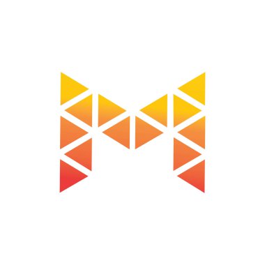 İlk harf m logo vektör tasarım şablonu