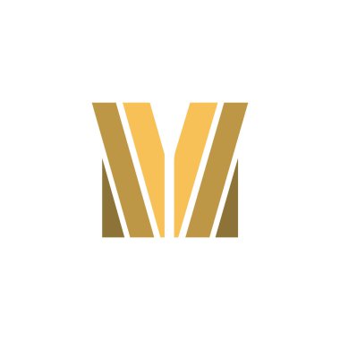 İlk harf m logo vektör tasarım şablonu