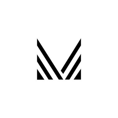 İlk harf m logo vektör tasarım şablonu