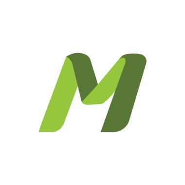 İlk harf m logo vektör tasarım şablonu