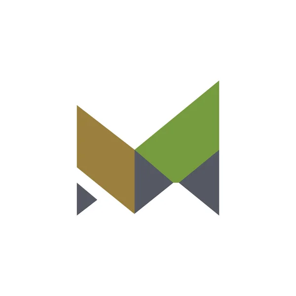 Ursprunglig bokstav m logotyp vektor design mall — Stock vektor