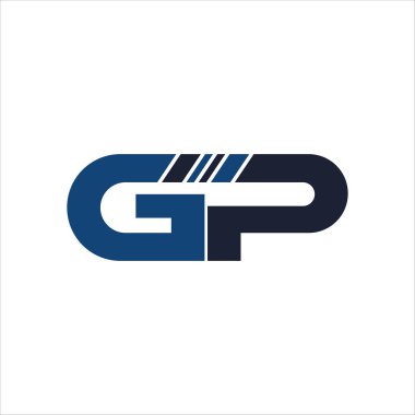 Başlangıç harfi gp veya pg logo tasarım şablonu