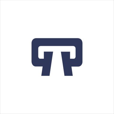 Başlangıç harfi gp veya pg logo tasarım şablonu